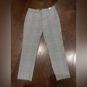 Banana Republic  Avery Straight Pant Stretch Plaid Women Size 2 Career